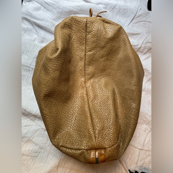 Rough and Tumble Woven Saddle Truffle Cinch Top Bag Custom Lining - Picture 2 of 5